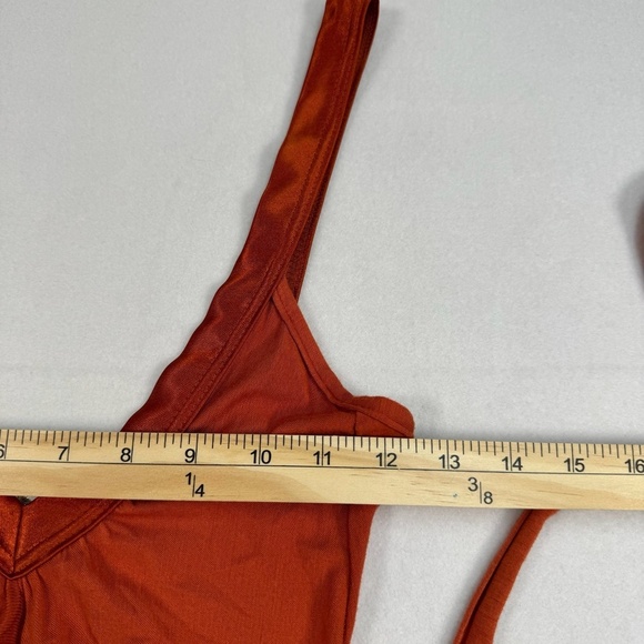 Tricia Fix Boho Flowy Sleeveless Maxi Dress Womens Size XS Belted Beads - Picture 5 of 9